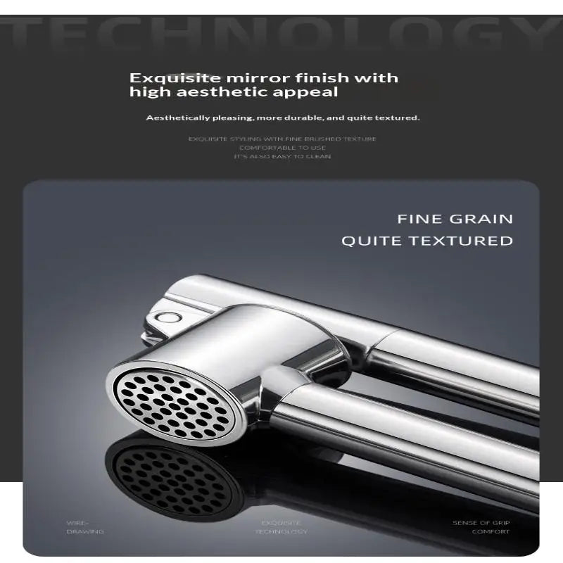Garlic Press Mincer Squeezer Ergonomic Handle Multi Use