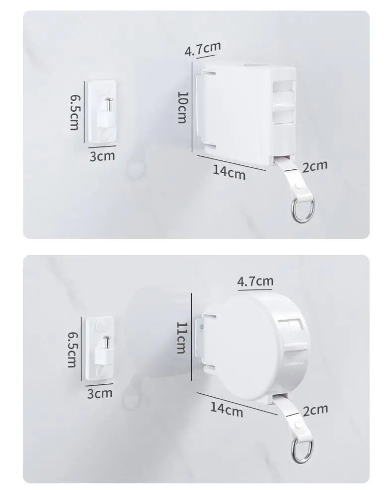 Retractable Clothesline Indoor Outdoor Clothes Drying Rack Rope