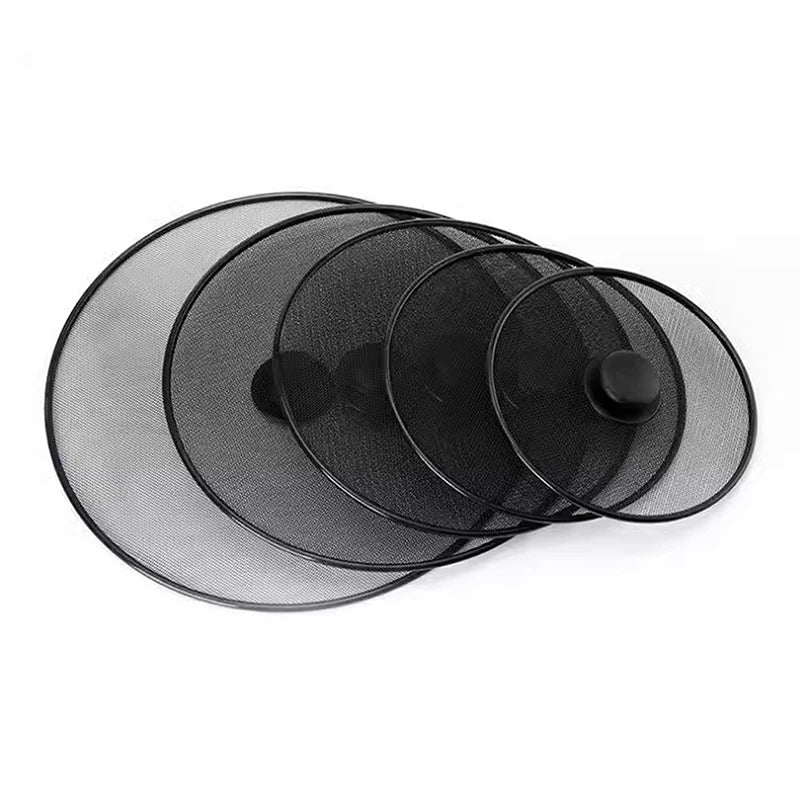 Black Splatter Screen Anti Grease Frying Pan Oil