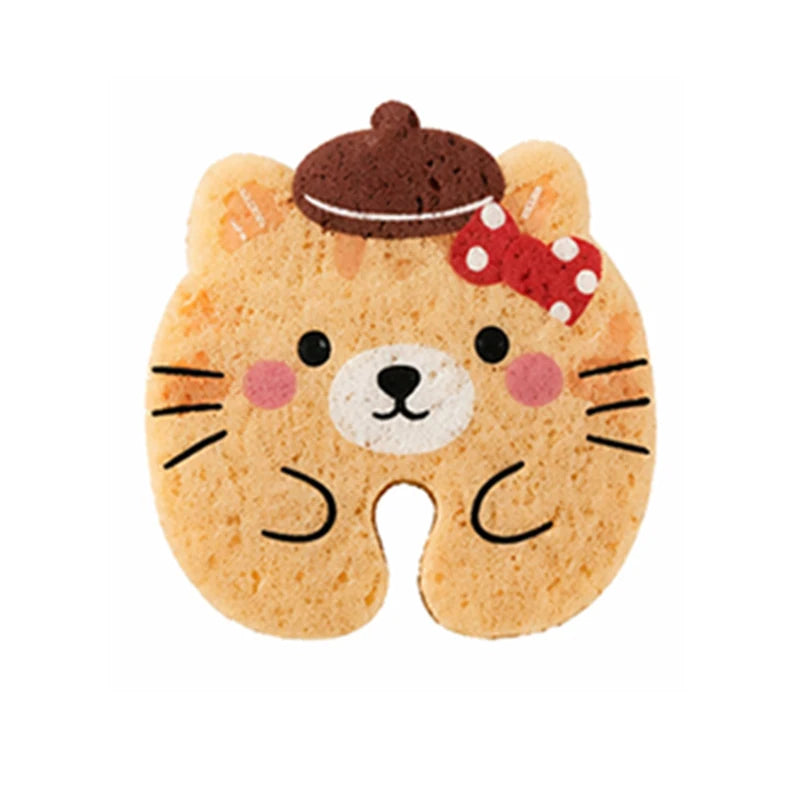 Dishwashing Sponge Cute Cartoon Animal Dishwashing Wipe Dual