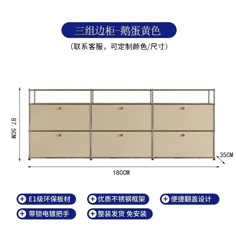Modern Module Living Room Cabinet Stainless Steel Tv