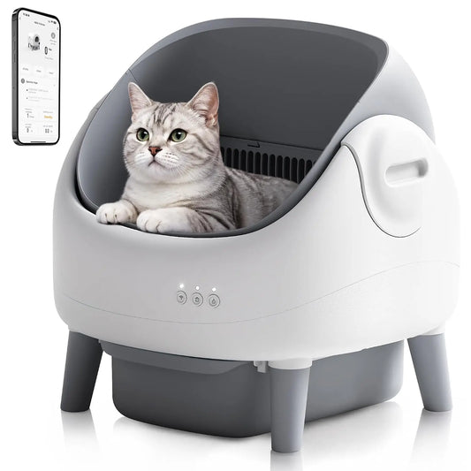Self Cleaning Cat Litter Box Open-Top Automatic Cat