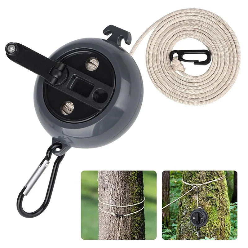 Outdoor Retractable Clothesline Adjustable 32ft/10m Camping