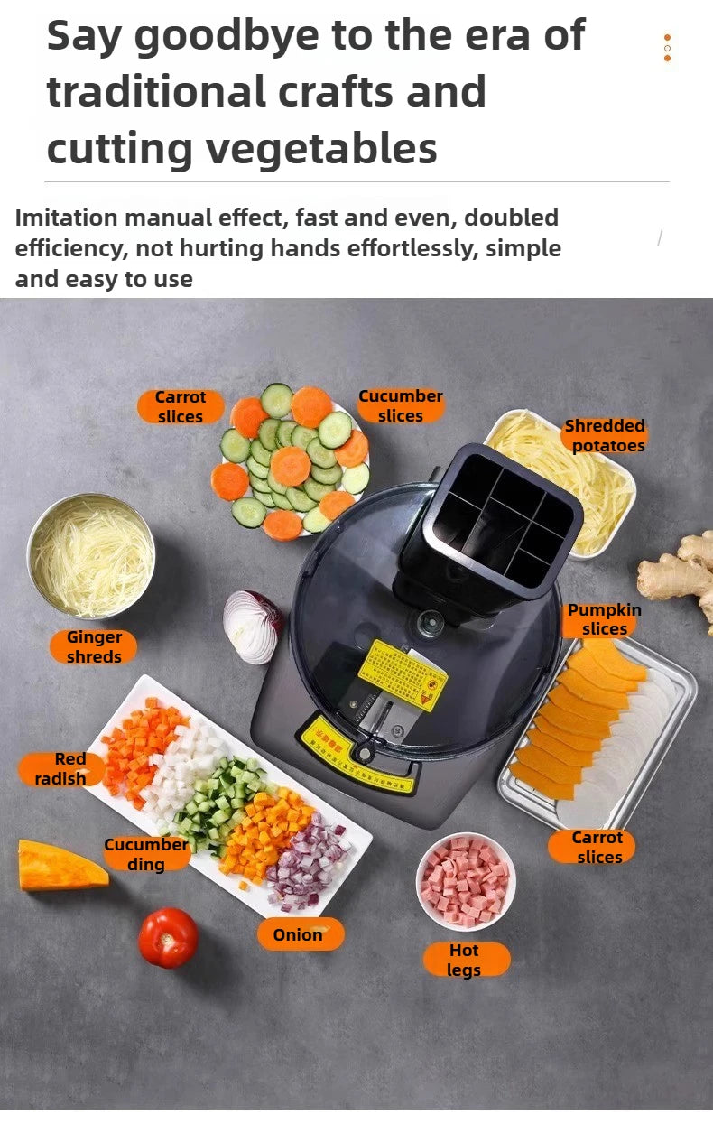 110v/220v Commercial Vegetable Cutter In Automatic Electric