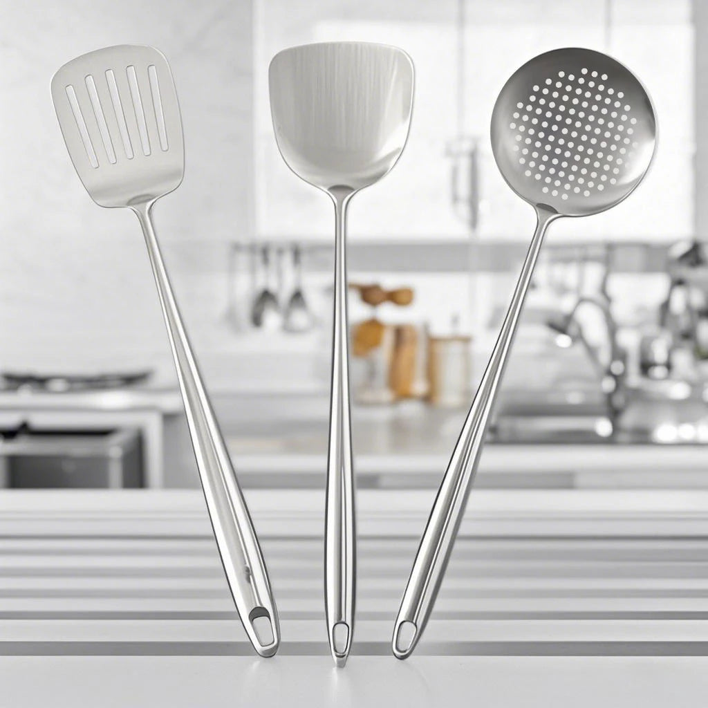 Utensils Food Stainless Steel Wok Spatula Ladle Skimmer