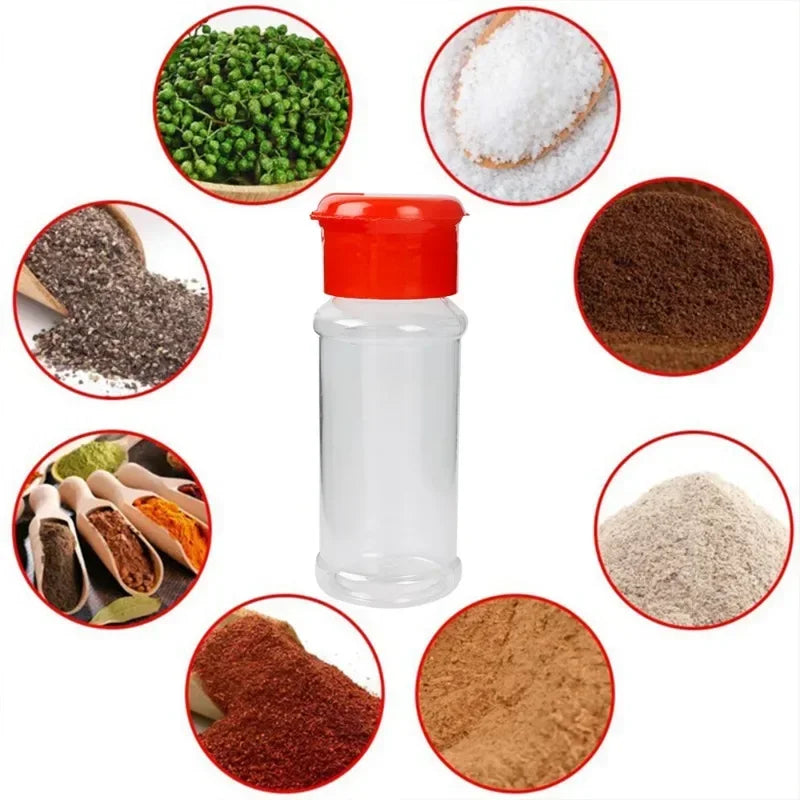 Clear Spices Bottle Salt Pepper Shakers Plastic Barbecue
