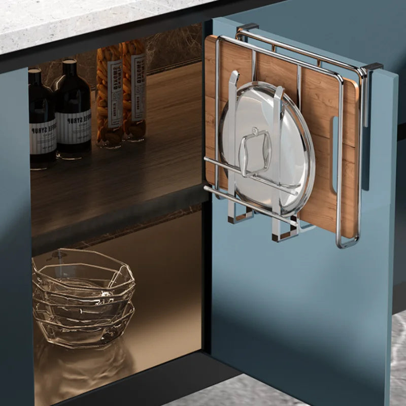 Punch-Free 304 Stainless Steel 2-Layer Storage Rack Wall