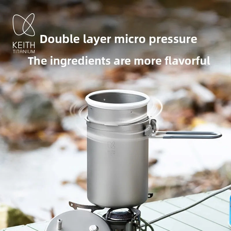 Keith Pure Titanium Outdoor Pressure Cooker Pot -