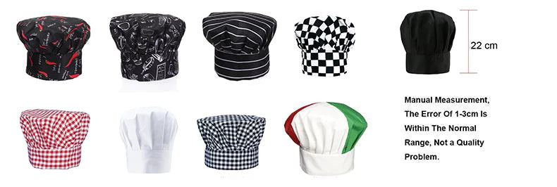 Cook Cap Head Chef White Cooking Hat Waiter