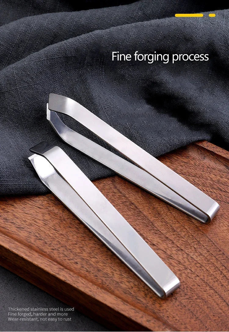 Pc Stainless Steel Fish Bone Tweezers Pincer Clip