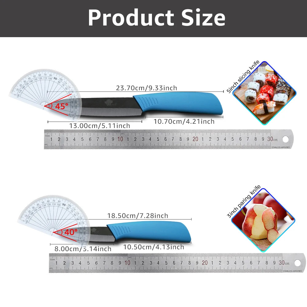 Ceramic Knives Paring Slicing Ceramic Knife Black Blade