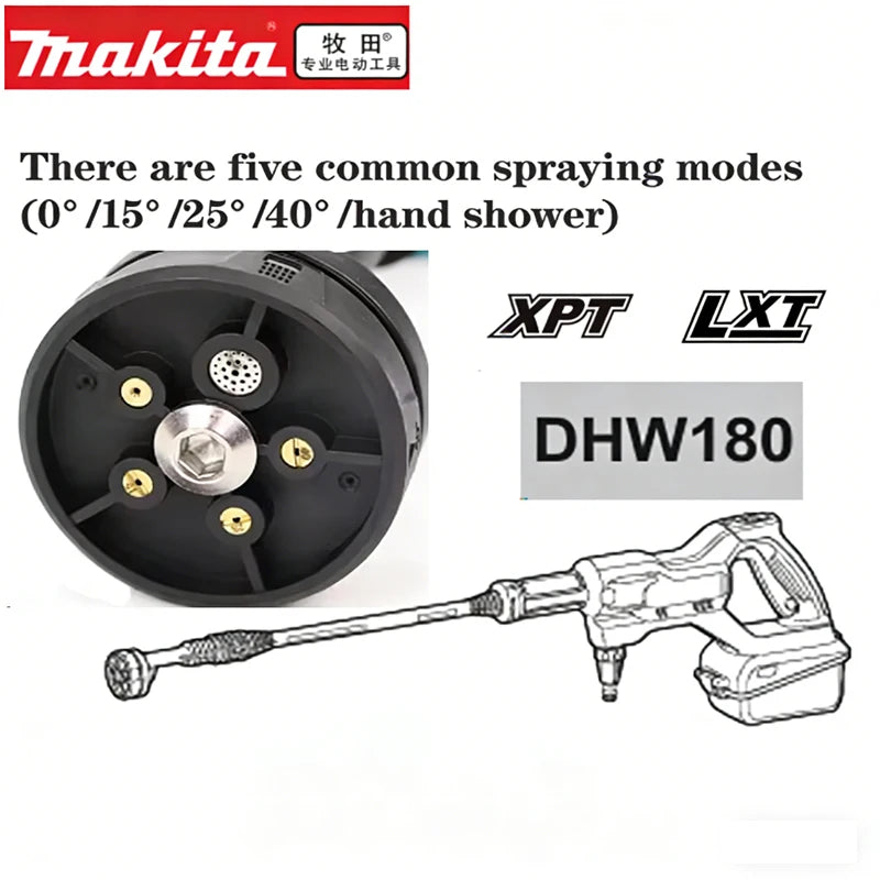 Model Makita Dhw180 Battery High Pressure Washer 18v