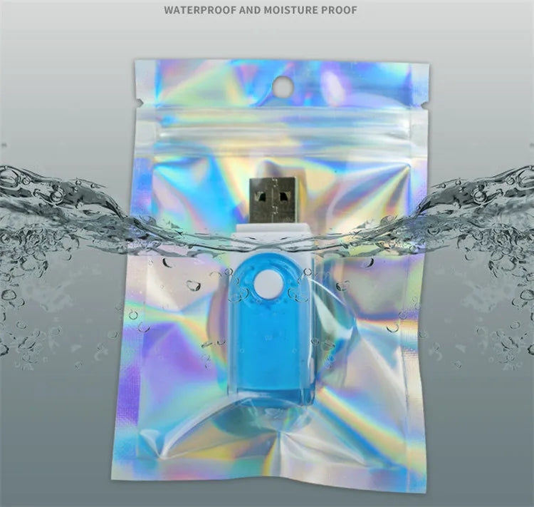 200pcs Resealable Translucent Holographic Storage Bag Hologram
