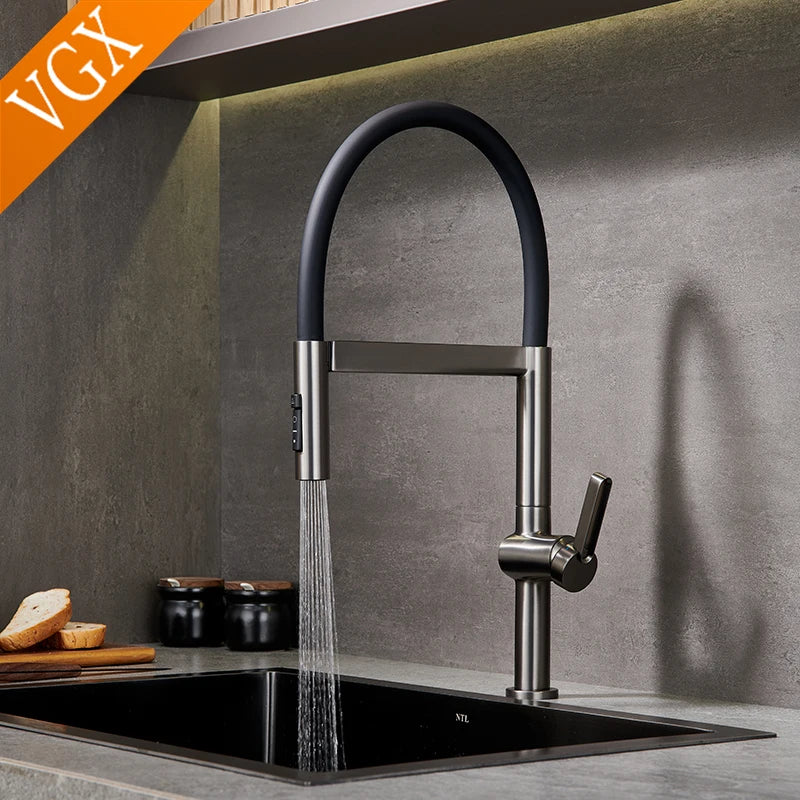 Vgx Faucet Sink Faucets Rubber Pull Down Stream