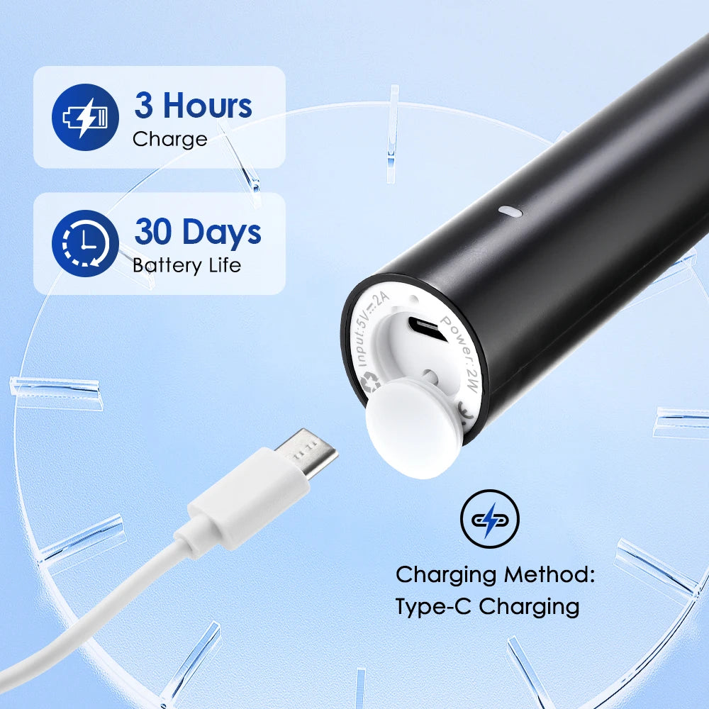Electric Toothbrush Cordless Usb Rechargeable Waterproof
