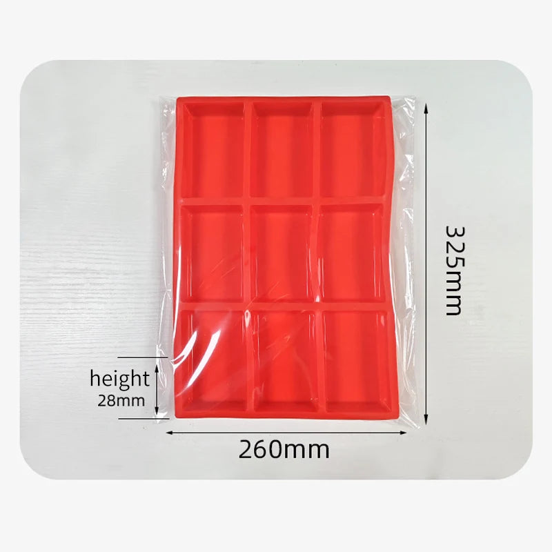 9-Cavity Silicone Mini Loaf Pan Baking Cake Bread