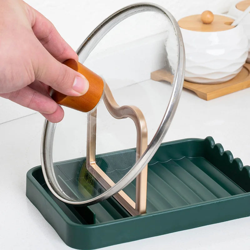 Desktop Pot Lid Holder Foldable Pot Cover Rack