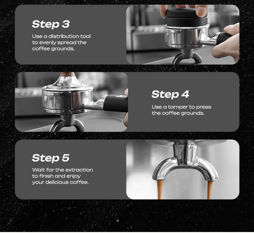 Hibrew V61 58mm Espresso Bottomless Portafilter 2in1 Double