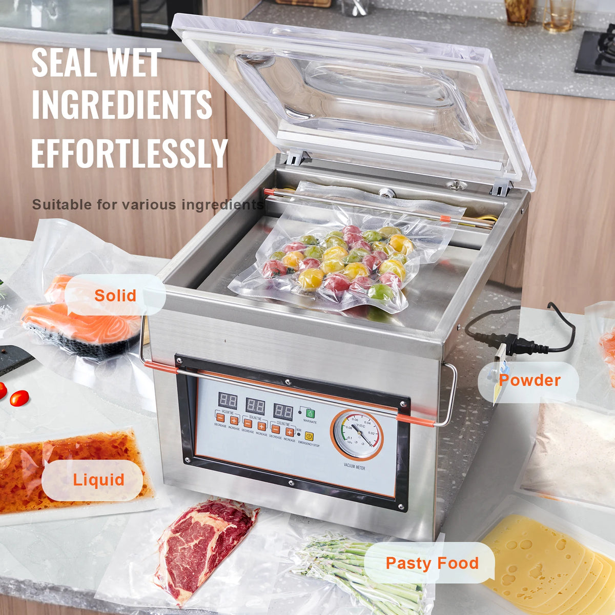 Succebuy Dz-260c Chamber Vacuum Sealer 320w Vacuum Packing