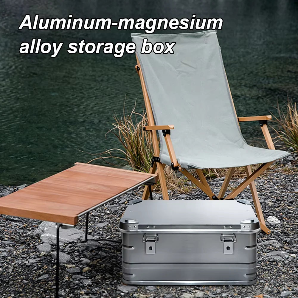 80l Outdoor Aluminum Alloy Storage Box Camping Picnic