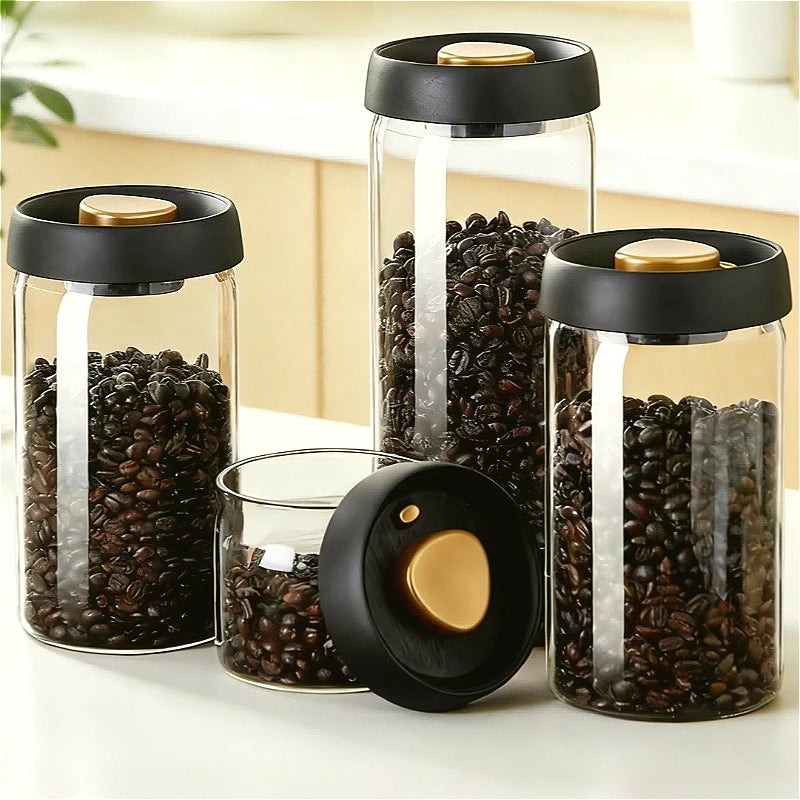 Vacuum Coffee Bean Storage Bottle Sealed Jar Grain