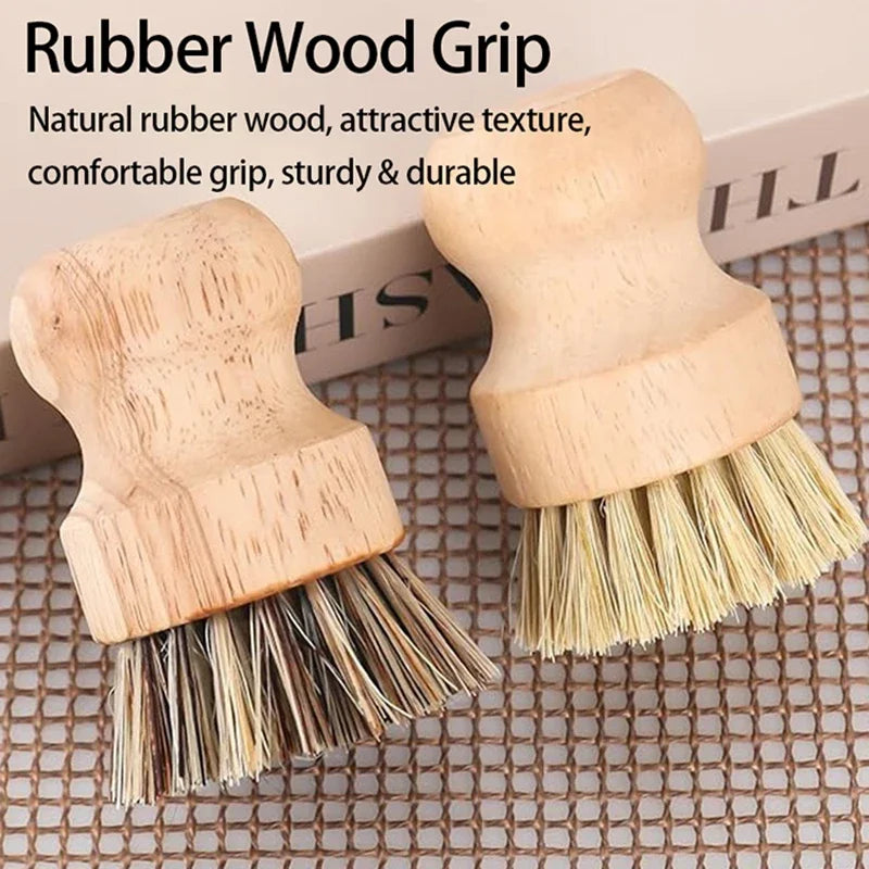 Eco-Friendly Durable Cleaning Brush Wooden Dish Brush Natural