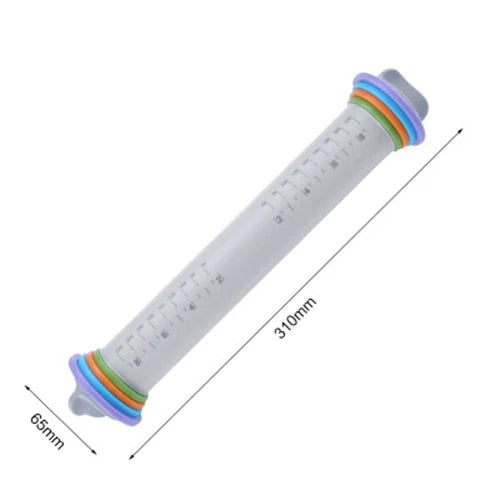 Silicone Adjustable Thickness Flour Rolling Pin Cooking Baking