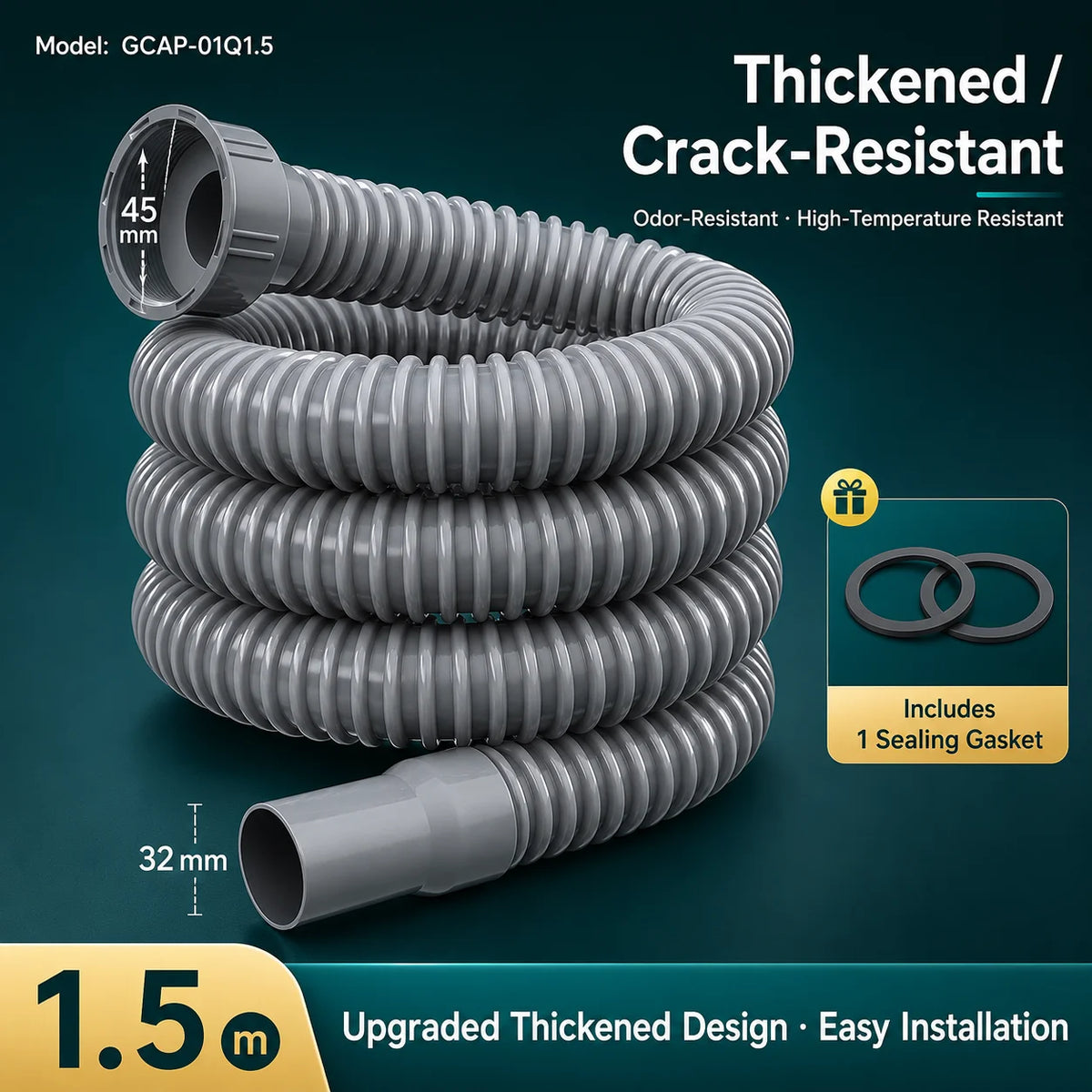 Universal Flexible Sink Drain Pipe Anti-Odor Sewer Hose