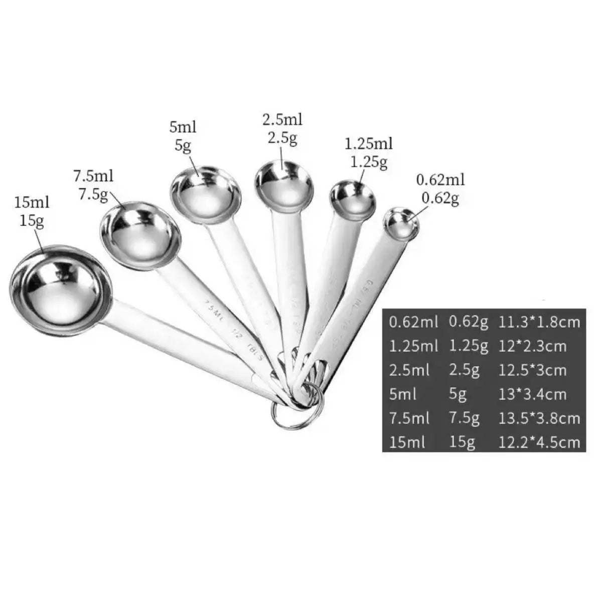 Stainless Steel Measuring Spoon 4/6/7/8 Scale Measuring Ruler