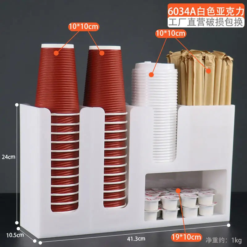 Creative Coffee Shop Bar Paper Cup Straw Storage