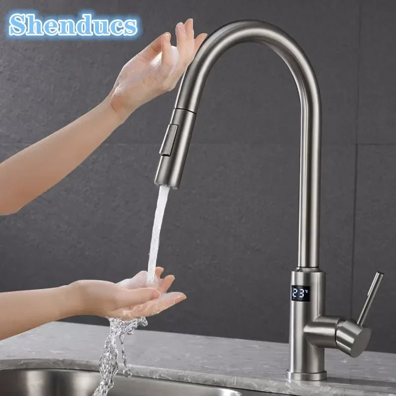 Digital Touch On Faucet 304 Stainless Steel Cold