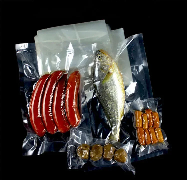 100pcs Clear Transparent Vacuum Sealer Bags Food Storage