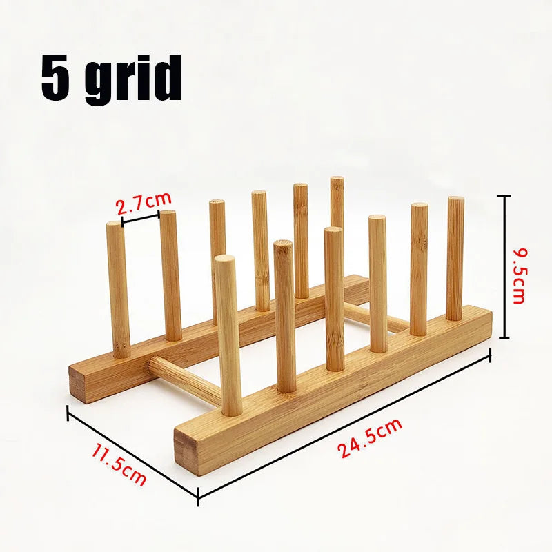 Plate Storage Rack Wooden Dish Rack Cup Dish
