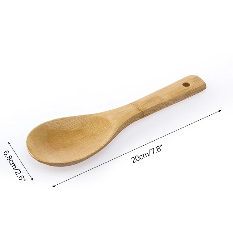 Mx Bamboo Wood Rice Spoon Rice Paddle Scoop