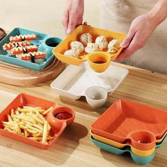 Chips Dip Plates Plastic Serving Platter Dumpling Plate