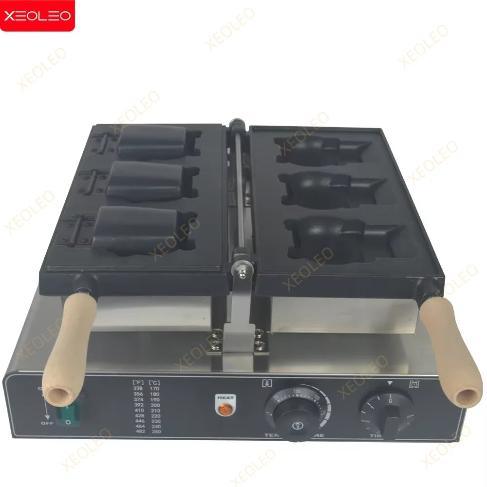 Xeoleo Electric Cartoon Kitty Cat Waffle Machine 1800w