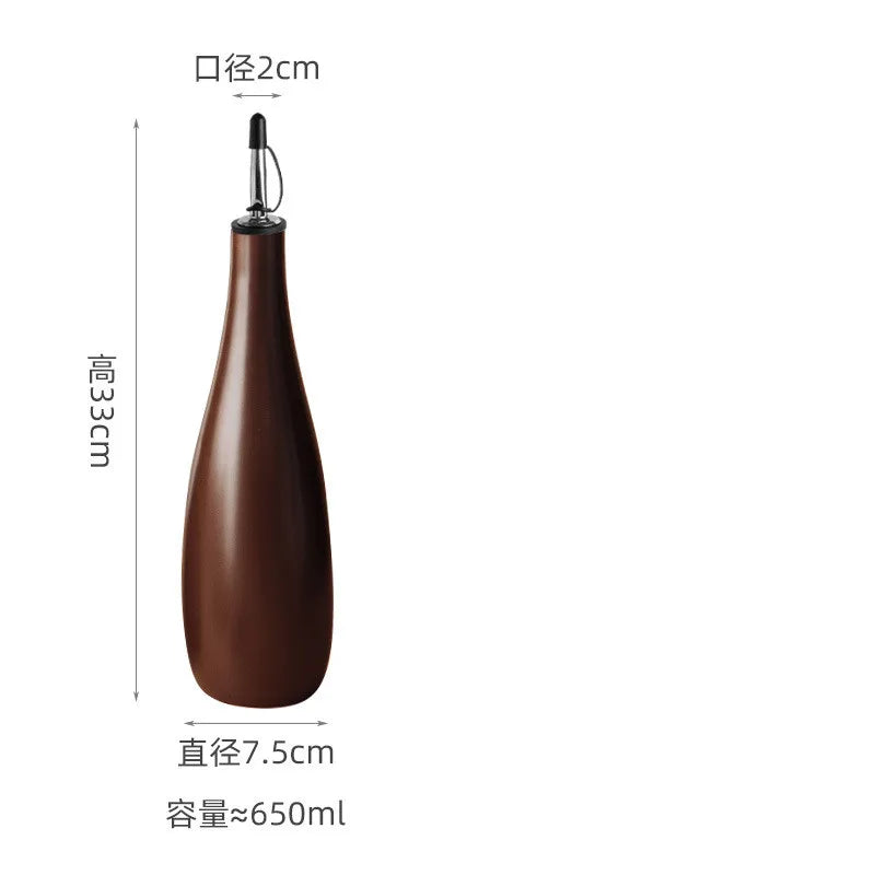 Ceramic Oil Pot Seasoning Bottle Olive Oil Vinegar