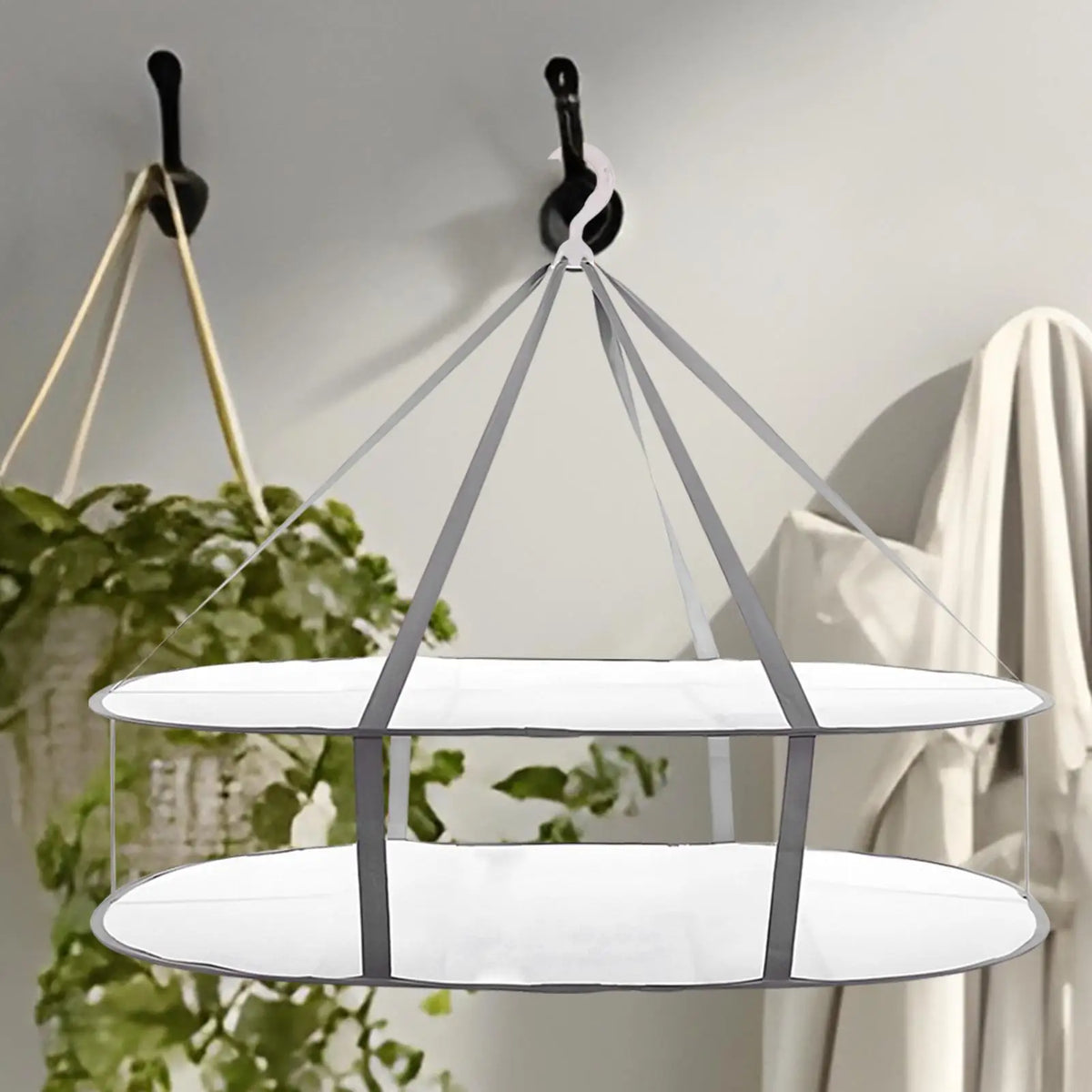 2/3 Layers Folding Clothes Drying Rack Flat Foldable