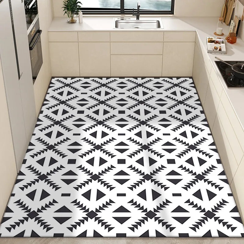 Checkerboard Pvc Anti-Slip Oil-Proof Floor Mat Leather Balcony
