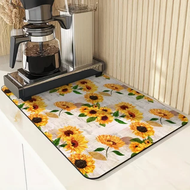 1pc Absorbent Bathroom Floor Mat Restroom Countertop Drainage