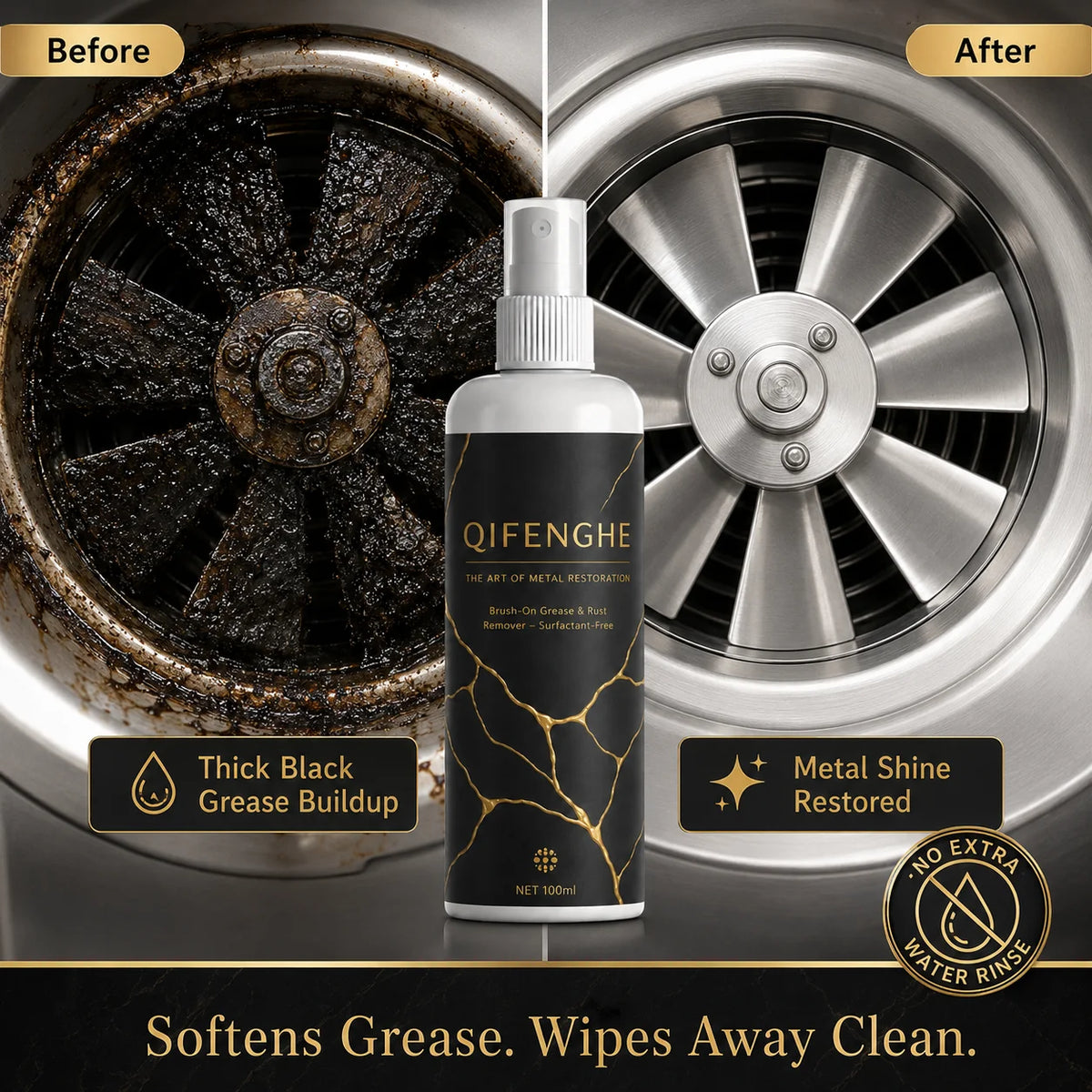 Qifenghe Heavy Grease Rust Remover 100ml Deep Cleaner
