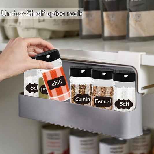 Spice Rack Self-Adhesive Spice Organizer Rack Seasoning Bottle