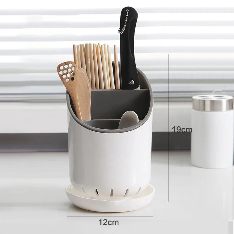 1pc Storage Chopsticks Tube Drain Plate Tableware Storage