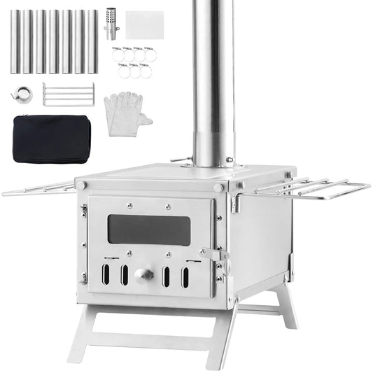 Succebuy Wood Stove 80 In Stainless Steel Camping