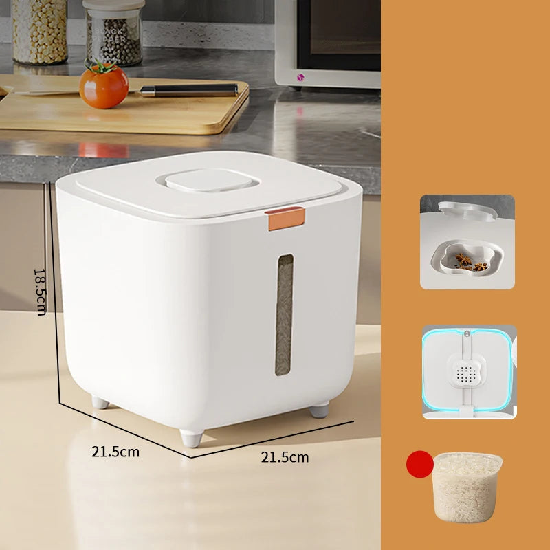 Food Grade Rice Dispenser Cereal Container Storage Moisture-Proof