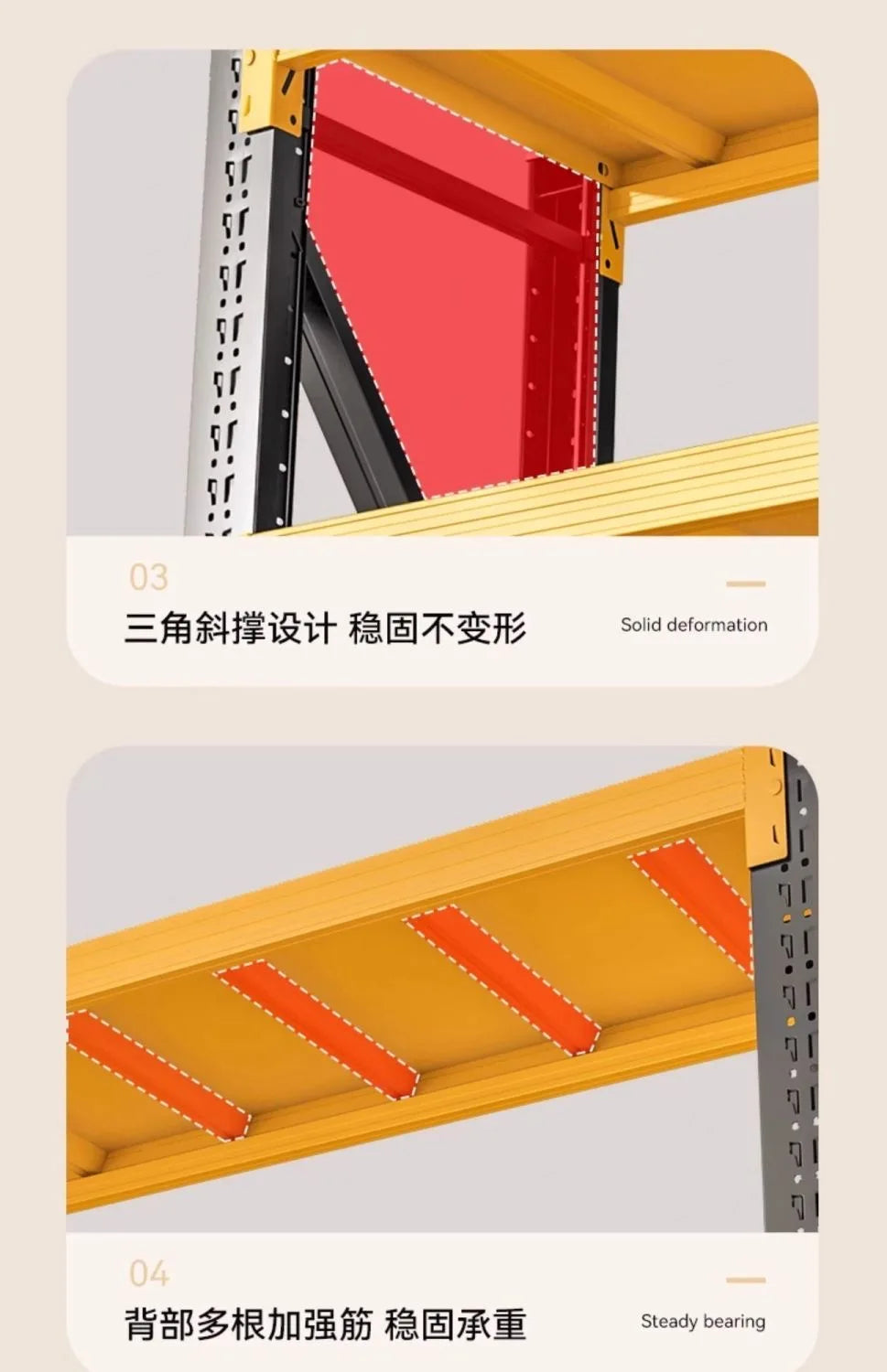 Multi-Layer Storage Shelves Supermarket Cargo Display Racks