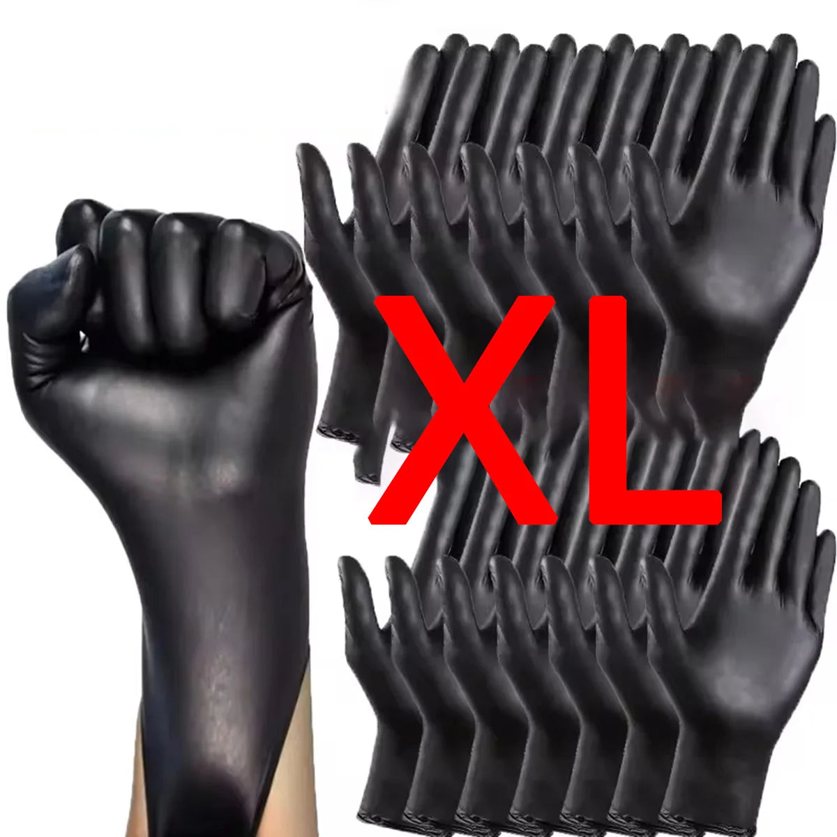 10/20/50/100pcs Bagged Disposable Gloves Black Disposable Gloves
