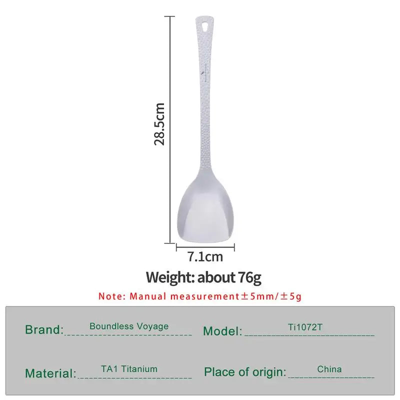 Boundless Voyage Titanium Spatula Ultralight Food Turner