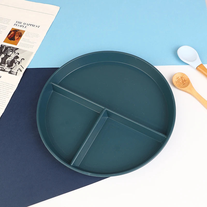 1pc Divided Dish In Diet Reusable Round Dinner