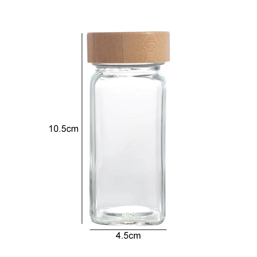 120ml Glass Spice Jars 4oz Square Spice Bottles